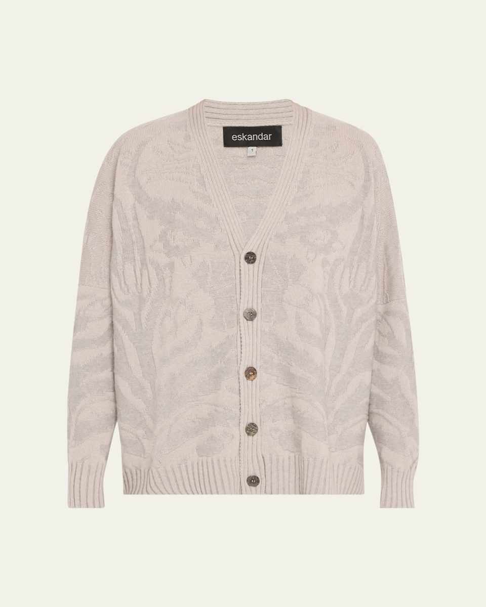 34 Width V-Neck Cardigan (Mid Plus Length)